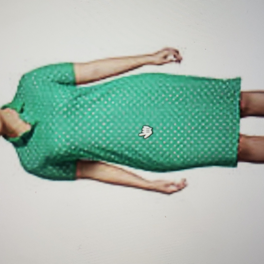 Lands End Women's plus size short sleeve mesh cotton dress Size 2X